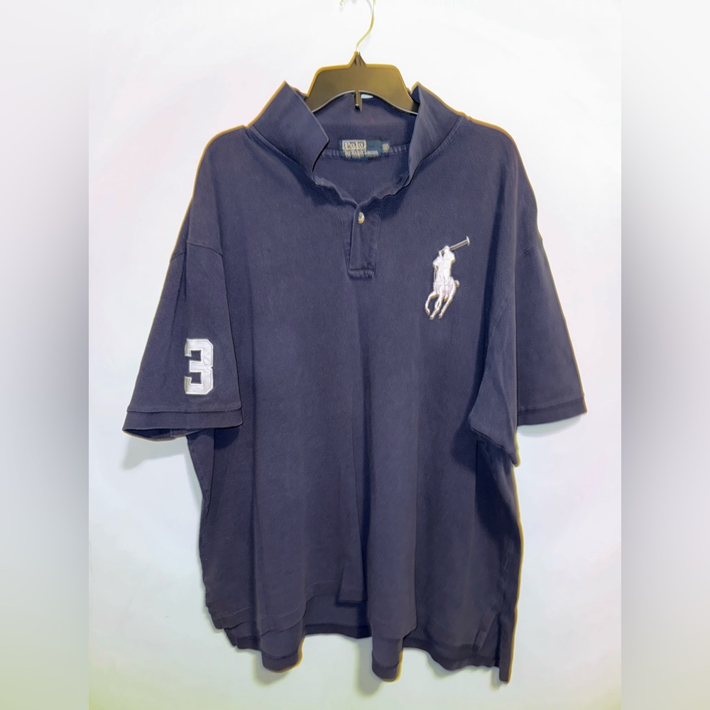 Ralph Lauren Big Pony 3XB Navy Blue Polo Shirt Classic Cotton